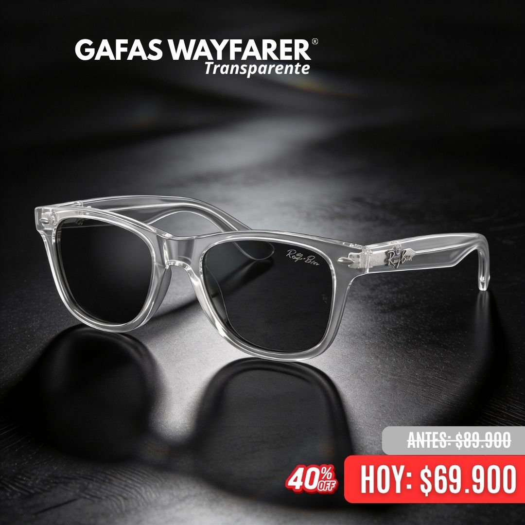 Gafas Wayfarer Transparente