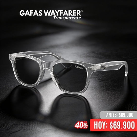 Gafas Wayfarer Transparente